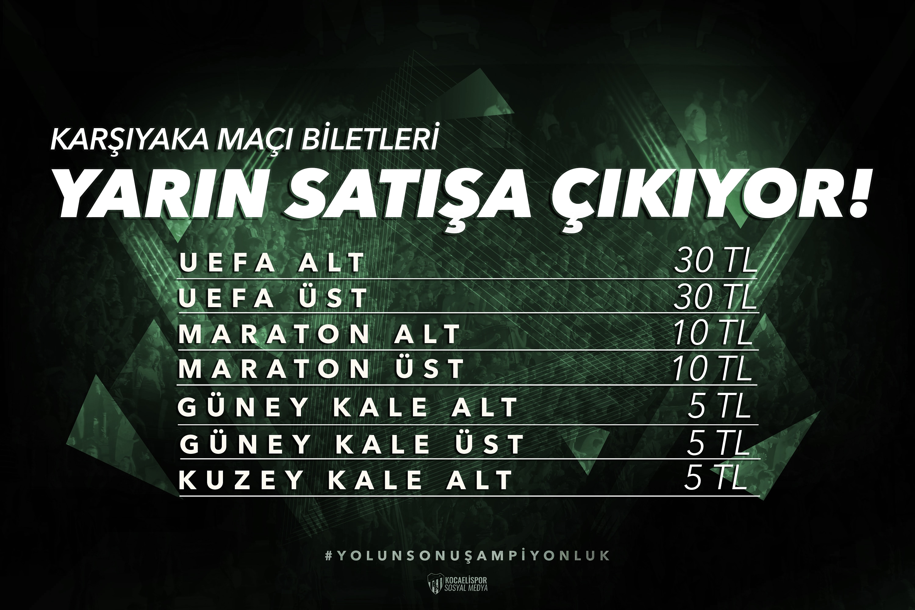 Karşıyaka maç biletleri yarın satışa çıkıyor!