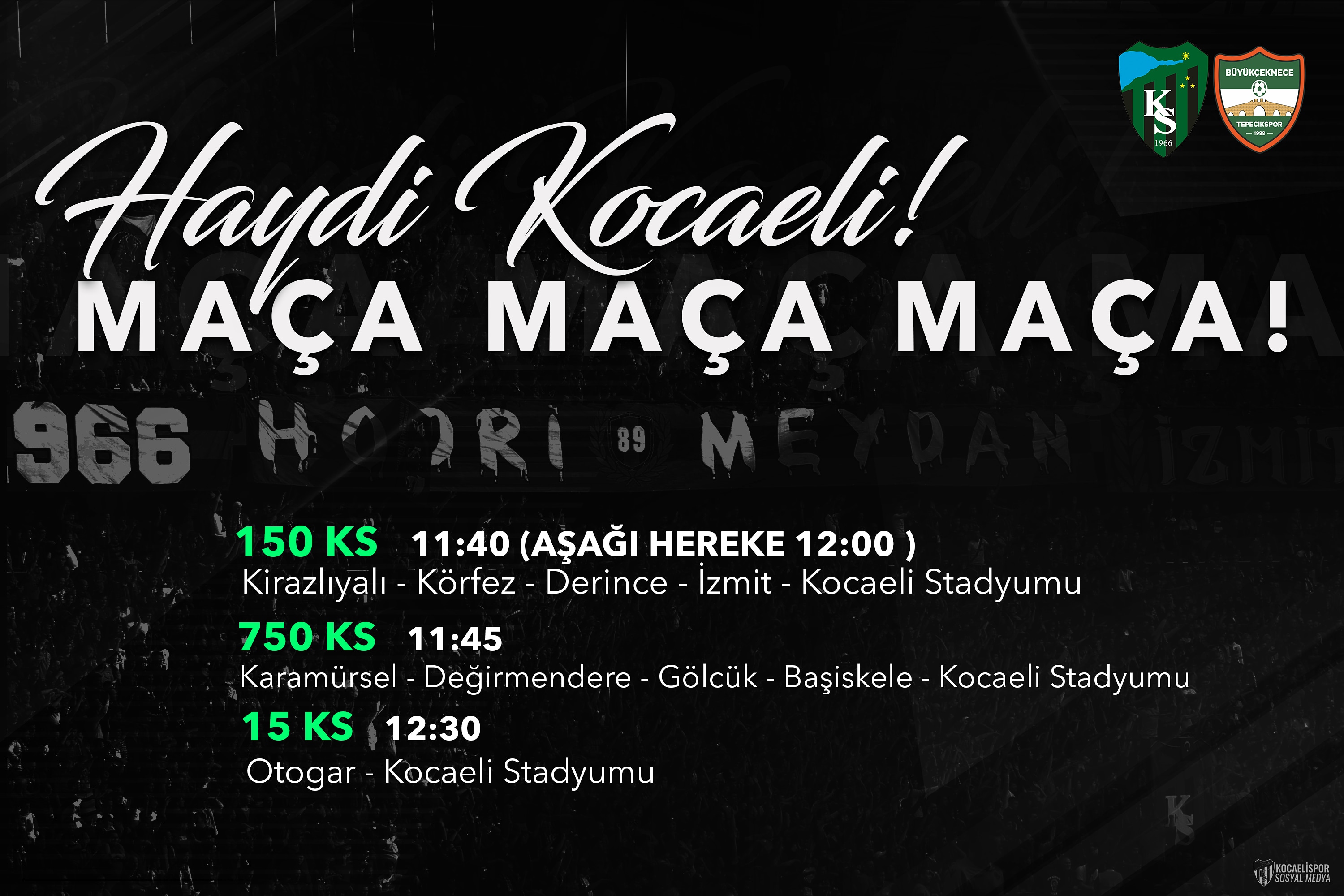 Kocaelispor - Tepecikspor Otobüs Sefeleri!