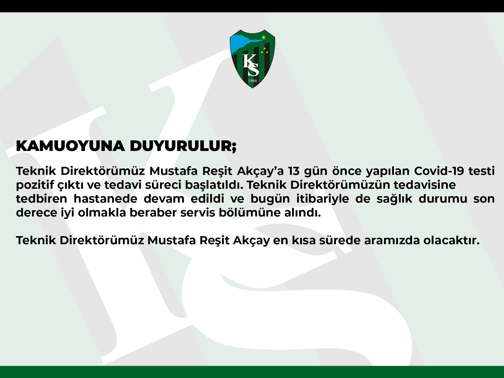 Kamuoyuna Duyurulur