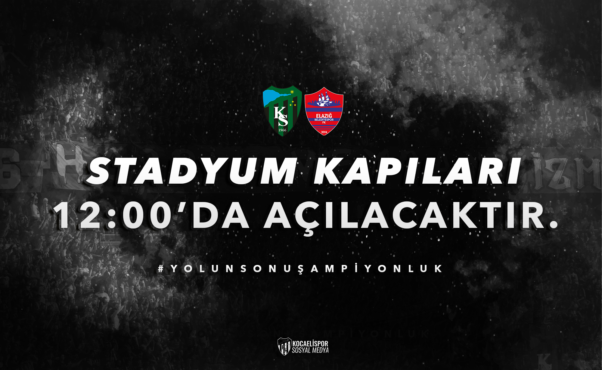 Stadyum kapıları 12:00'da açılacaktır.